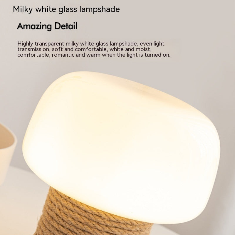 Japanese Cream Mushroom Table Lamp