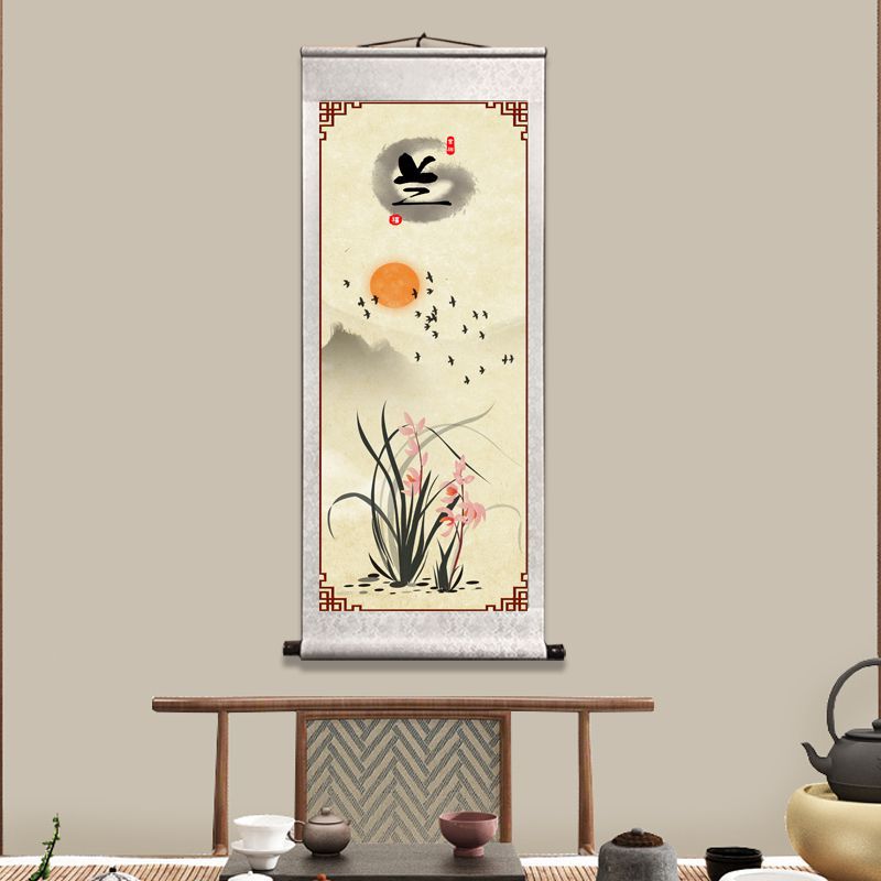 The 'Four Gentlemen' Traditional Rice Paper Scroll Paintings