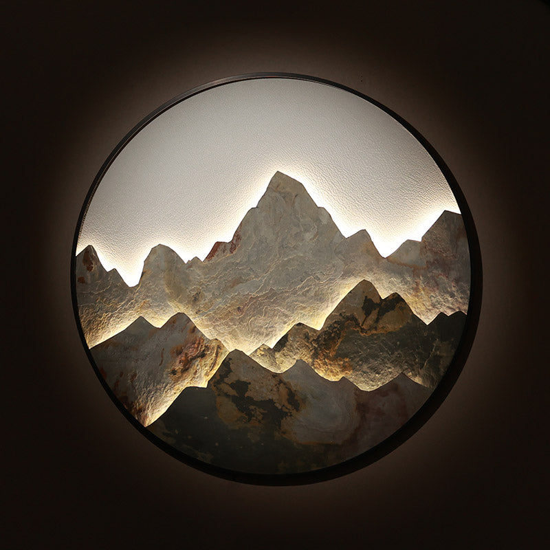 Modern Chinese Style Round Wall Art