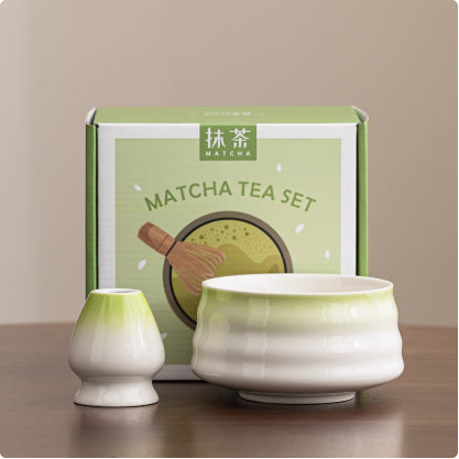 Ceramic Matcha Bowl Set – Two-Piece Stoneware