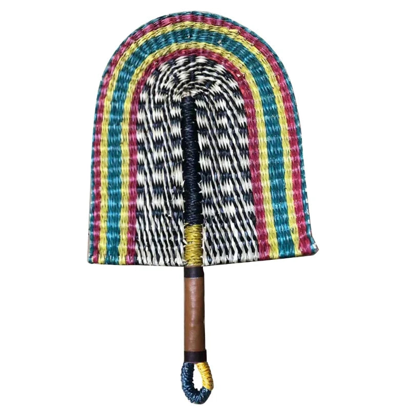 Traditional Handwoven Straw Fan for Wall Art Decorative Fan for Summer Party Drop Shipping