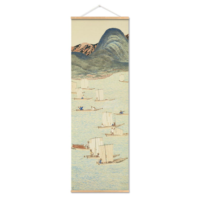 Japanese Shop Mural Scroll – Restaurant-Style Wall Hanging (Multiple Sizes)