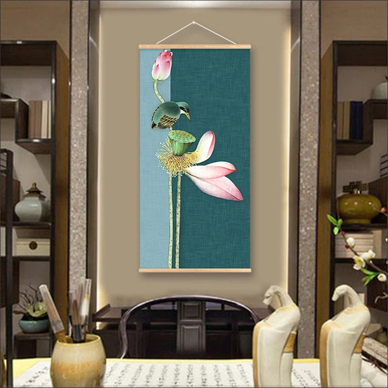 Flower Art Scroll Wall Mural