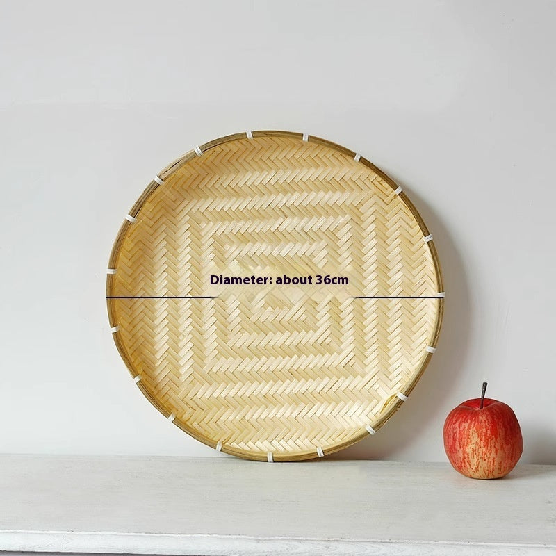 Handmade Bamboo Drying Tray Decorative Sieve
