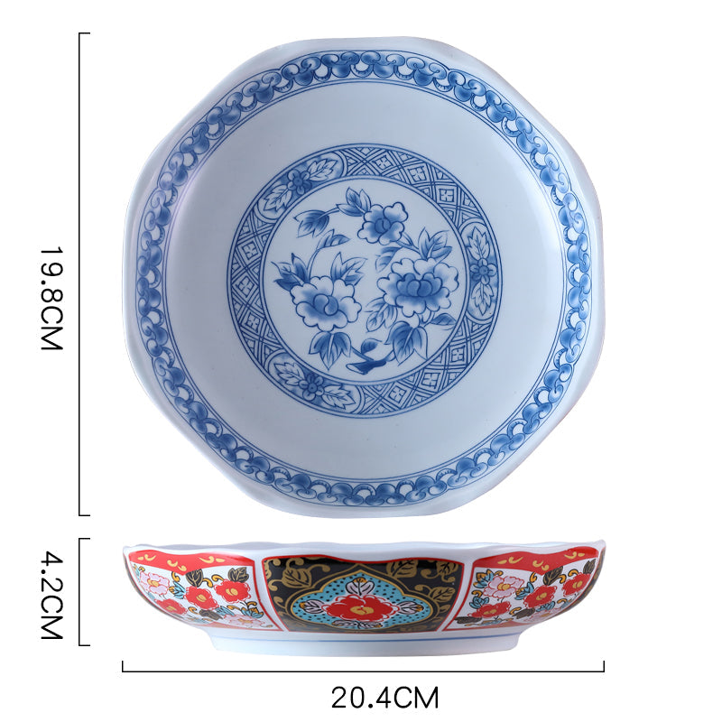 Japanese Traditional Design Ceramic Soup Plates and Bowls