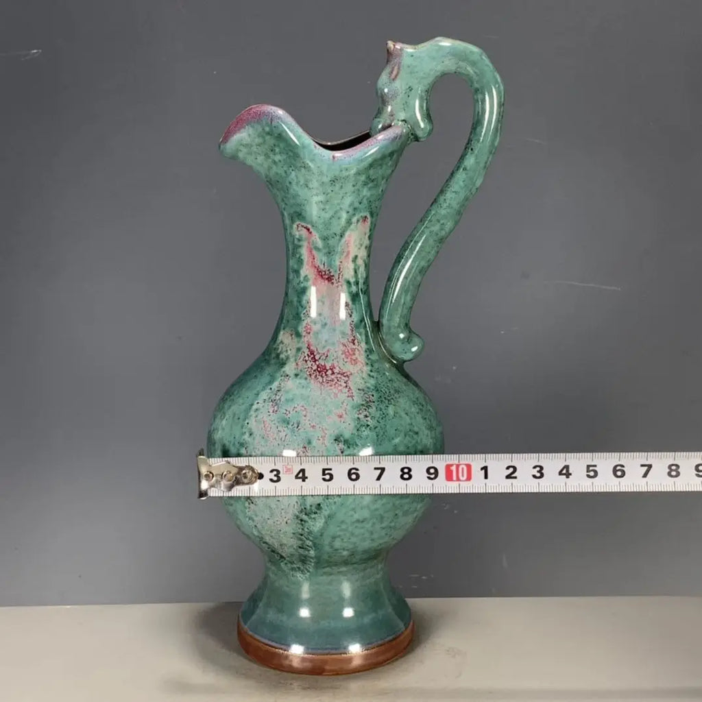 Jun Glaze Porcelain Dragon Head Vase