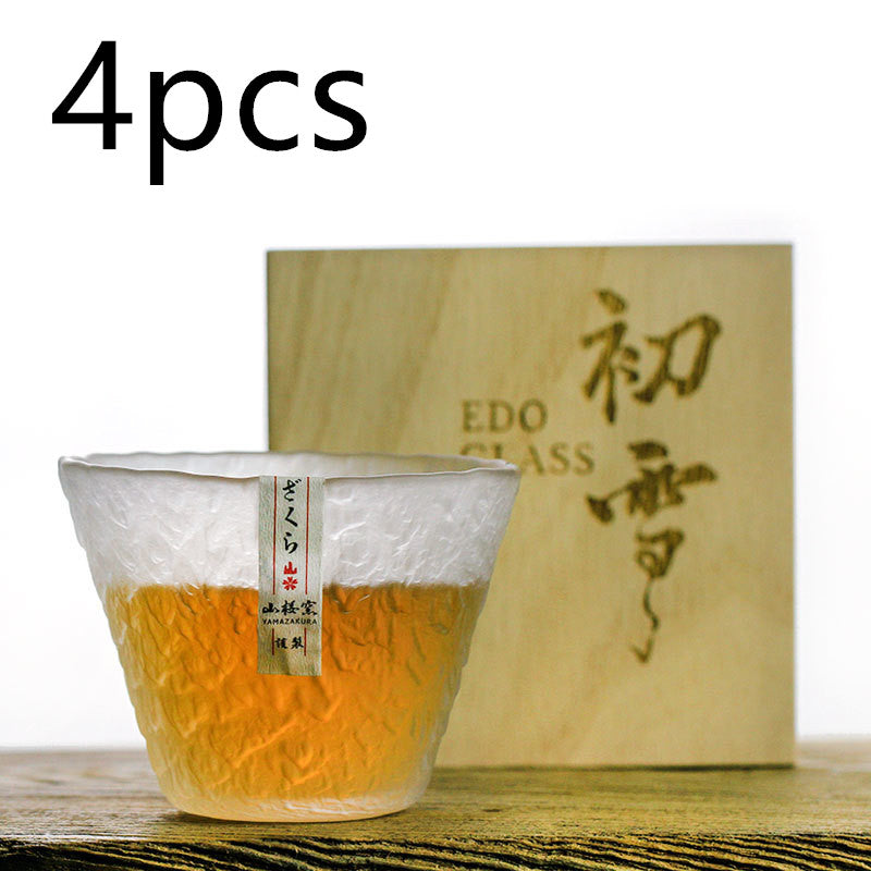 Japanese Edo Hand-Carved Whiskey Glass – Single or Sets