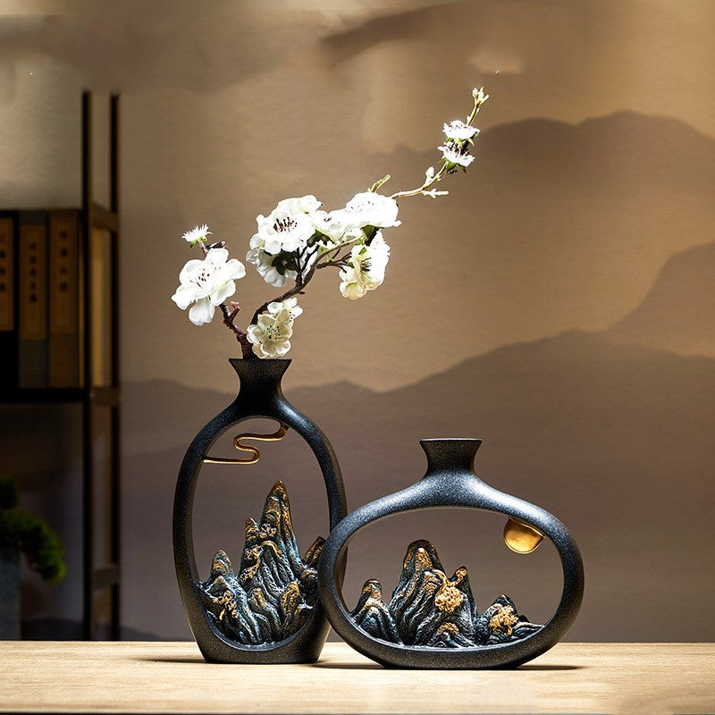 Gaoshan Chinese Scenery Vase