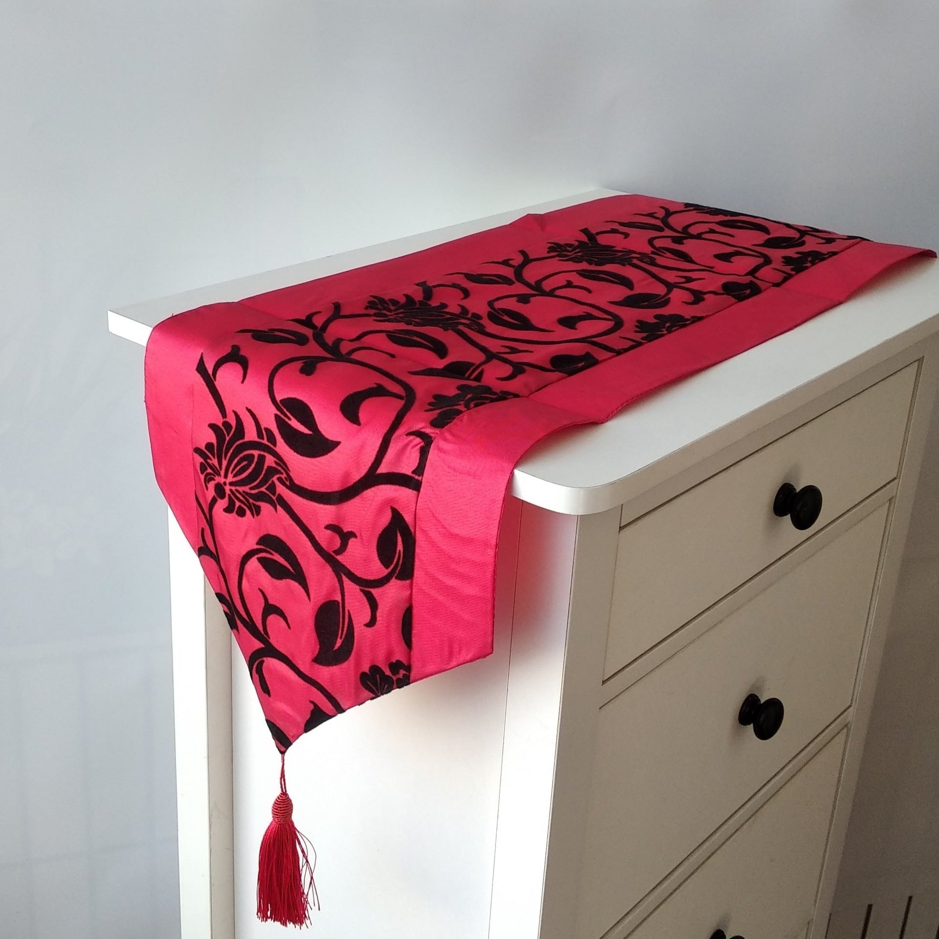 Modern Chinese Imitation Silk Table Runner