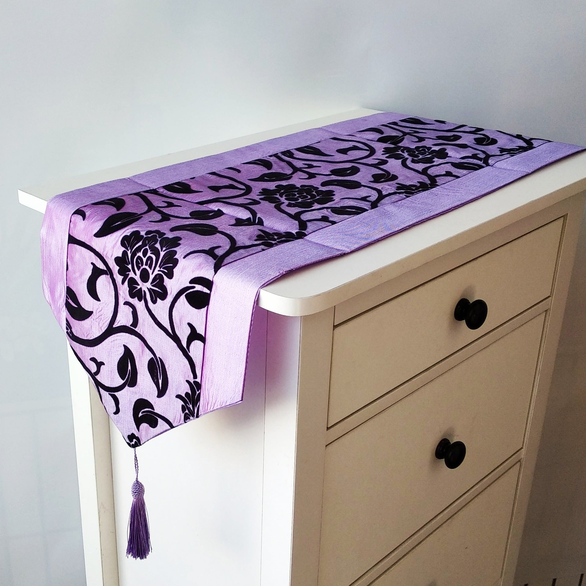 Modern Chinese Imitation Silk Table Runner