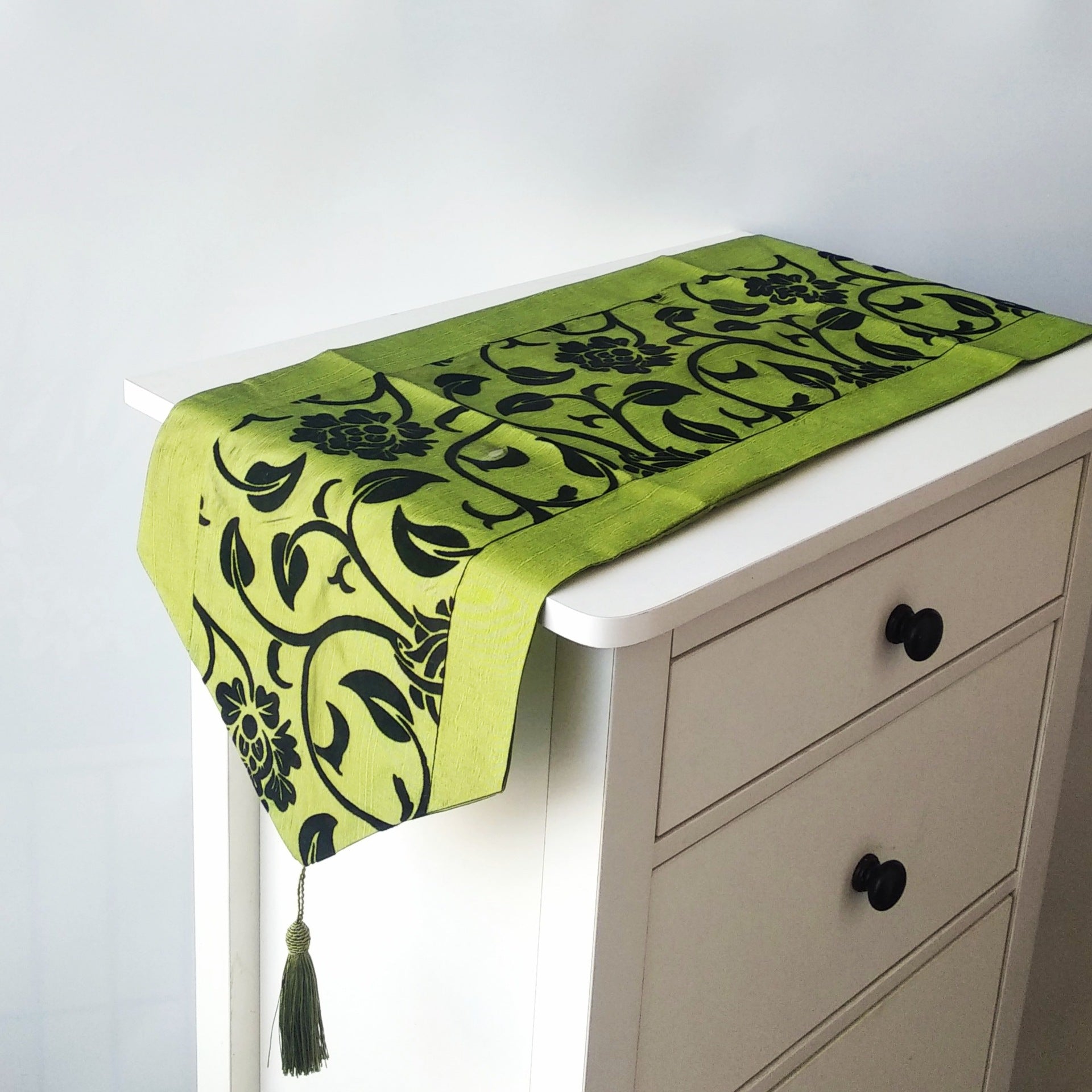 Modern Chinese Imitation Silk Table Runner