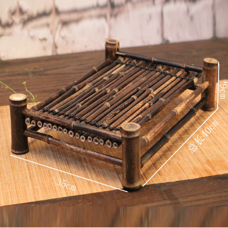 Handmade Purple Bamboo Cup Holder or Tray