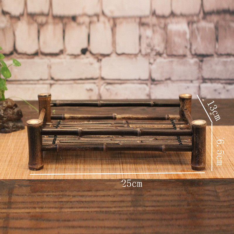 Handmade Purple Bamboo Cup Holder or Tray