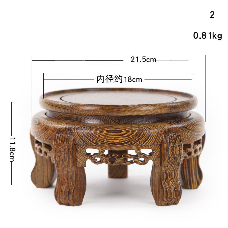 Indoor Solid Wood Vase Base for Plant or Vase