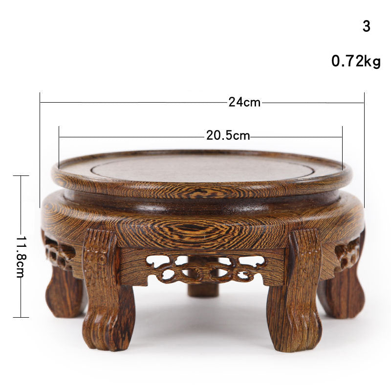 Indoor Solid Wood Vase Base for Plant or Vase