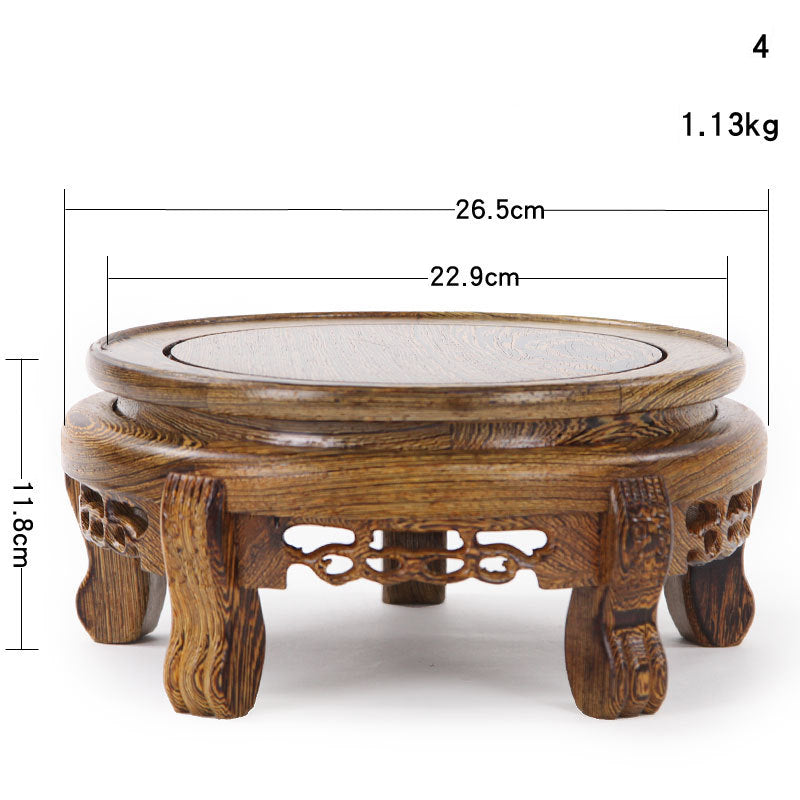 Indoor Solid Wood Vase Base for Plant or Vase