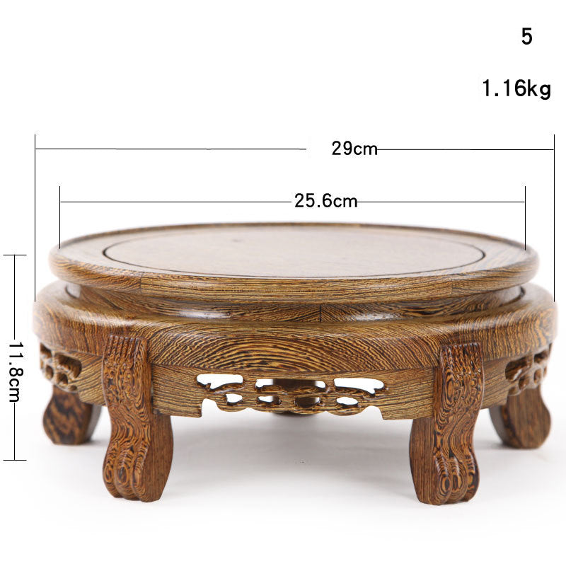 Indoor Solid Wood Vase Base for Plant or Vase