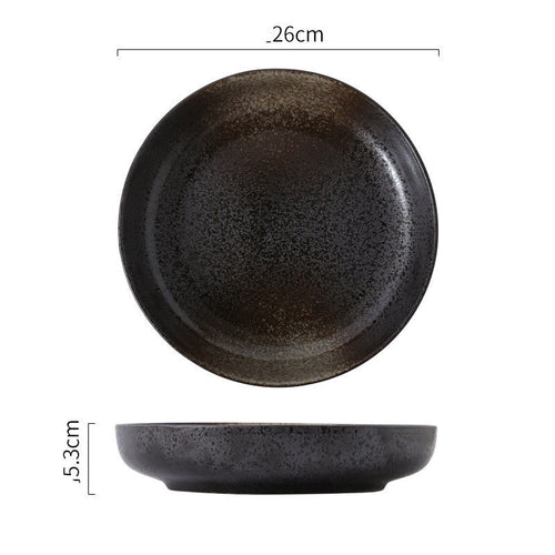 Japanese and Korean-Style Simple Ceramic Dishes, Creative Salad Dish