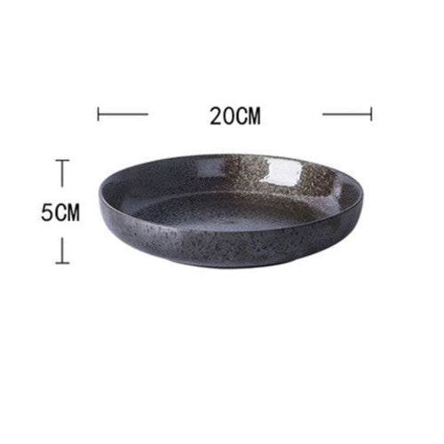 Japanese and Korean-Style Simple Ceramic Dishes, Creative Salad Dish