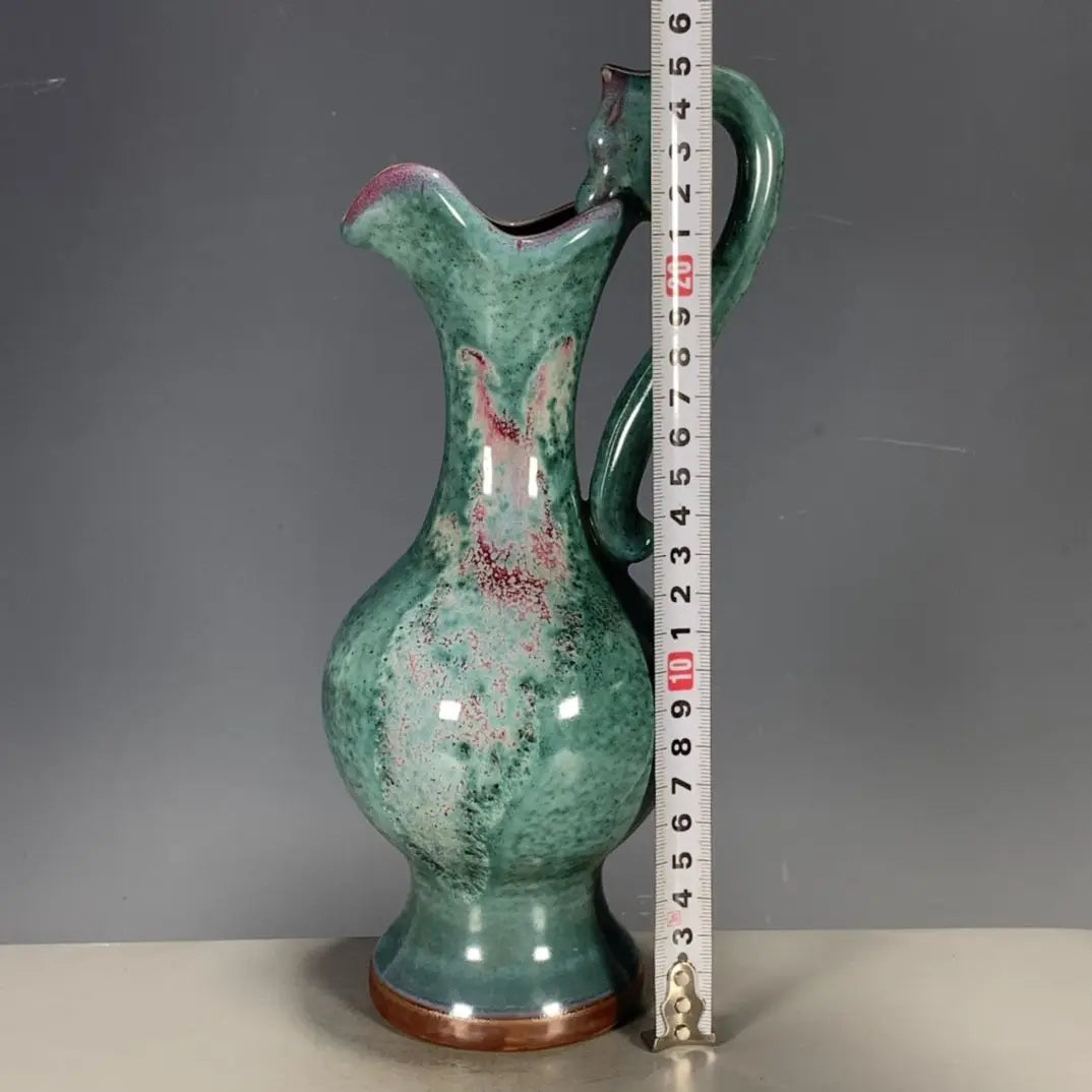 Jun Glaze Porcelain Dragon Head Vase
