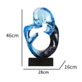 Transparent Resin Glass Art Sculpture – Modern Sculptural Ornament