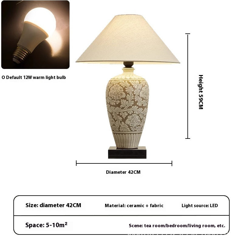 Modern Japanese Style Decorated Table Lamp