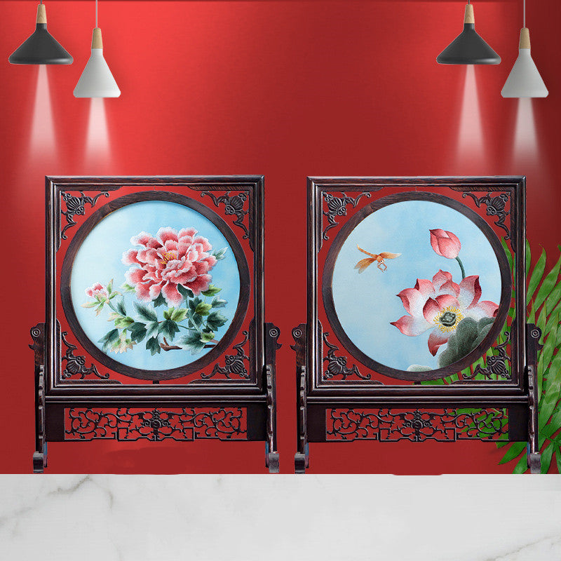 The Silk Mirror: Double-Sided Suzhou Embroidery Screen