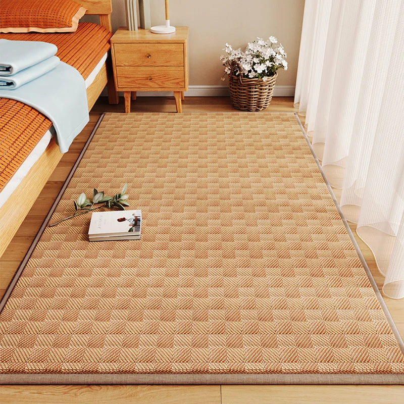 Foldable Japanese Tatami Rattan Mat – Cooling Summer Floor Rug