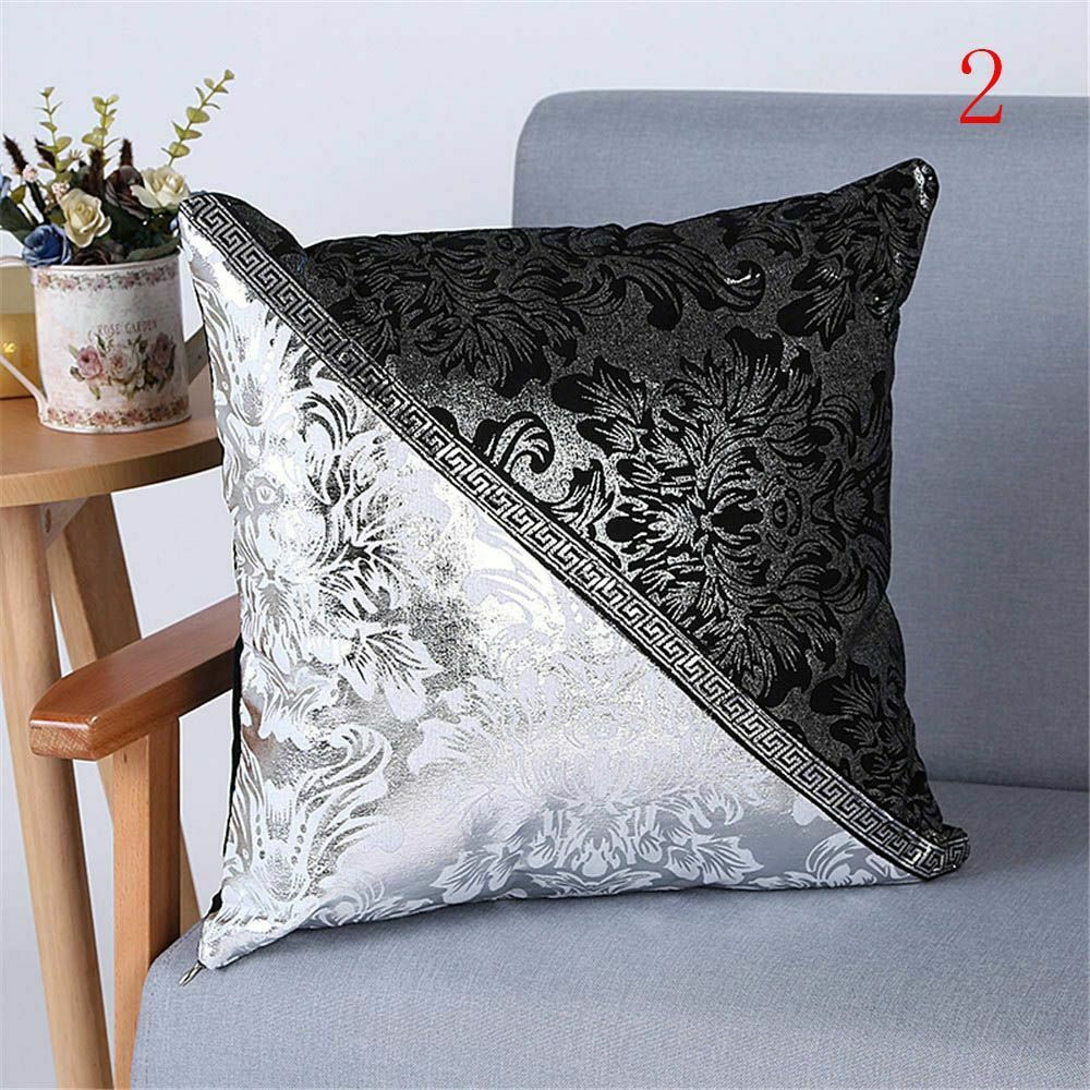 Modern Chinoiserie Porcelain Patchwork Cushion Cover