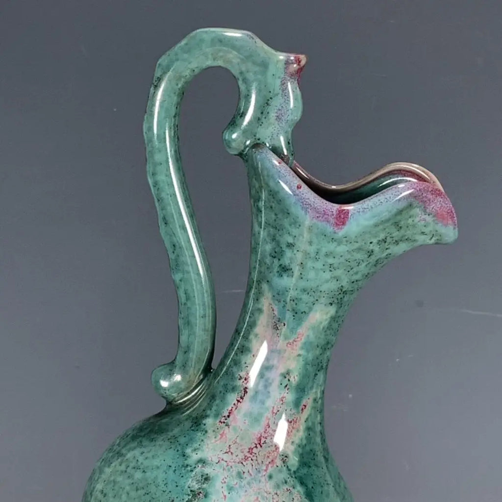 Jun Glaze Porcelain Dragon Head Vase