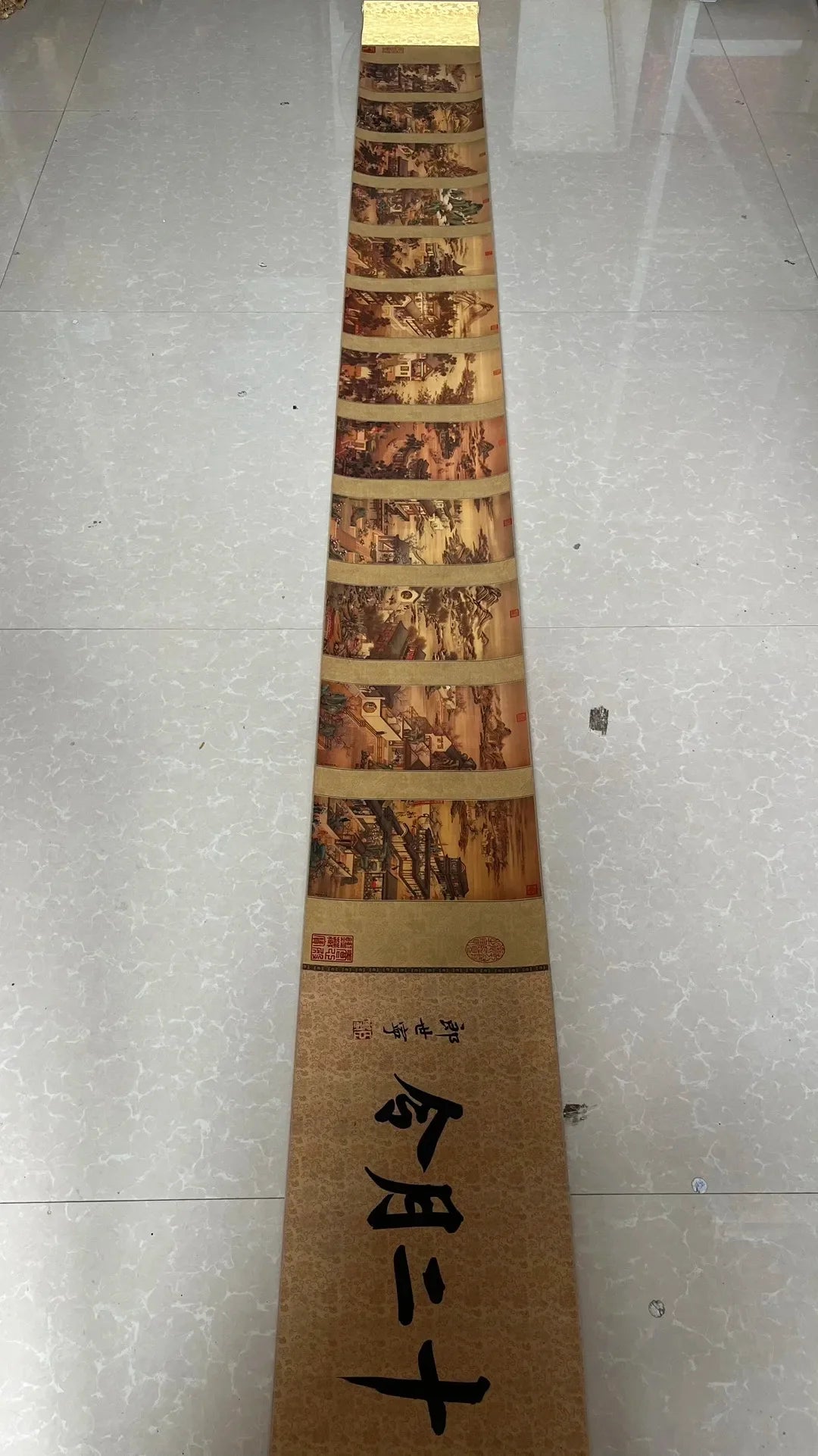 Lang Shining’s “Twelve Months” Painting – Scroll Painting Mural