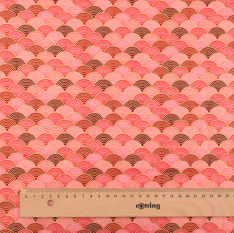 Japanese Style with Wind Stamping Handmade Fabric