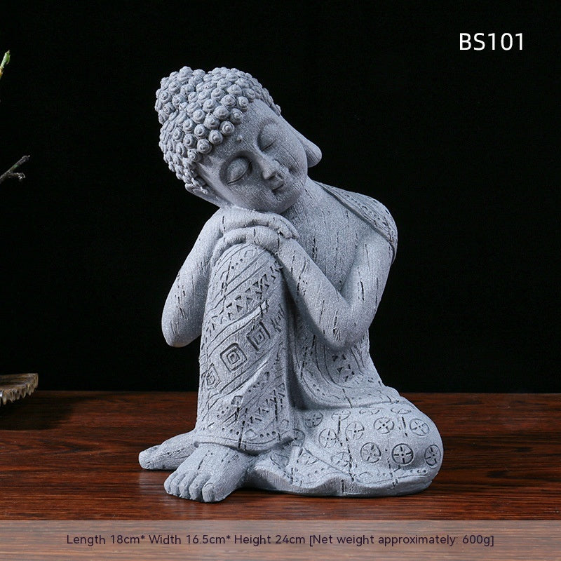 Resin Zen Buddha Garden Statue – Indoor & Outdoor Asian Home Decor