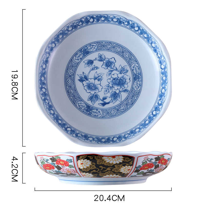 Japanese Traditional Design Ceramic Soup Plates and Bowls