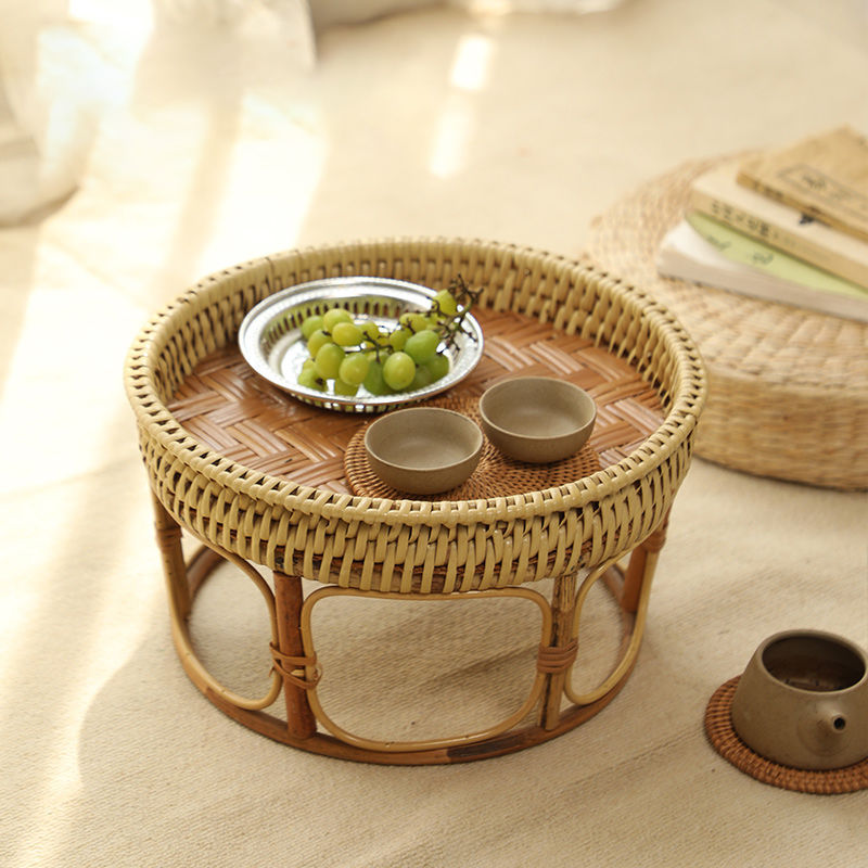 Handmade Japanese Bamboo & Rattan Low Table