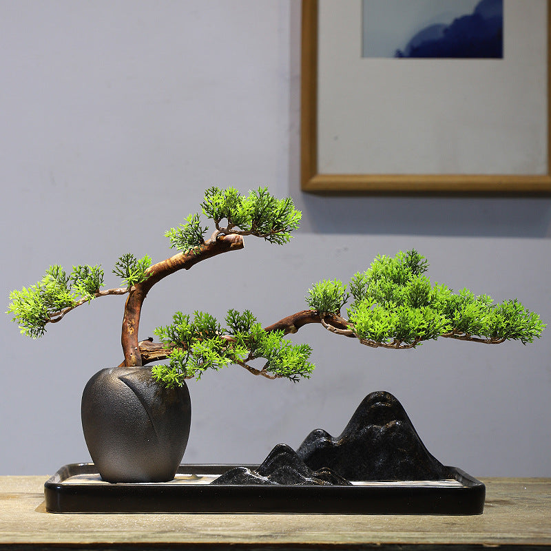 Scholar’s Retreat: Ceramic Rockery Flowerpot