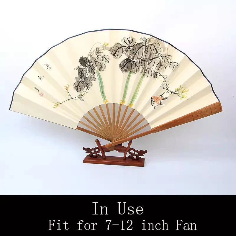 Wood Fan Display Stand for Folding & Round Silk Fans