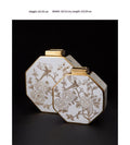 Modern Chinese Gilded White Porcelain Tabletop Vase