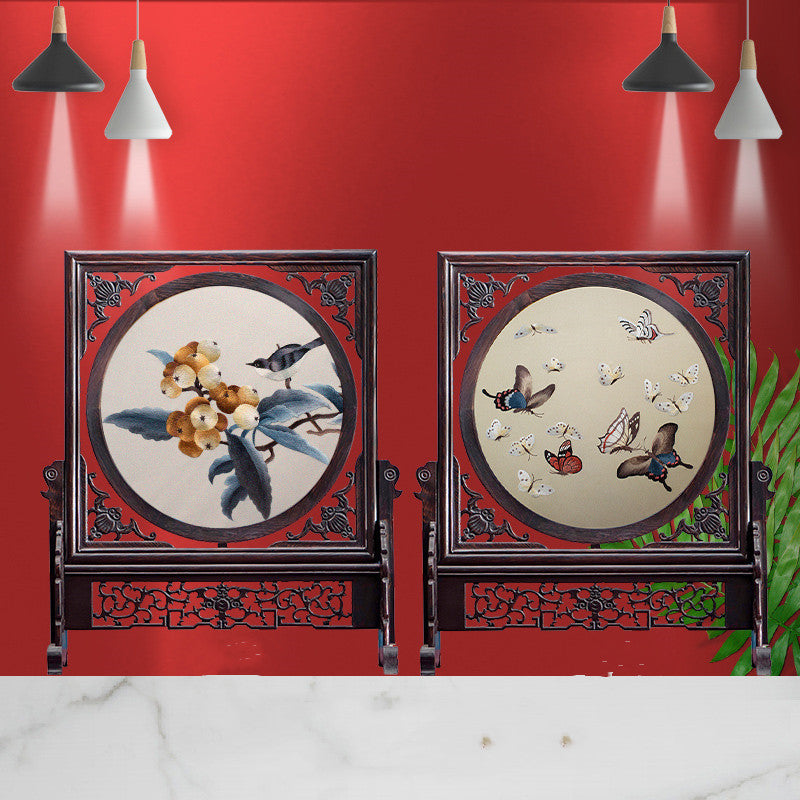 The Silk Mirror: Double-Sided Suzhou Embroidery Screen