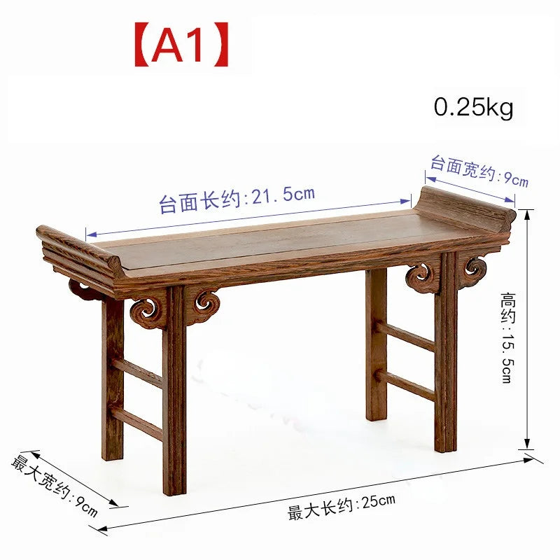 Inexpensive Chinese Redwood Low Tea Table, Display Stand, Altar