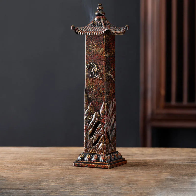 Vertical Deer Incense Burner – Antique‑Style Sandalwood Holder