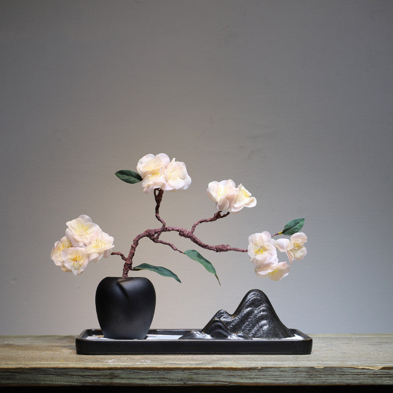 Scholar’s Retreat: Ceramic Rockery Flowerpot