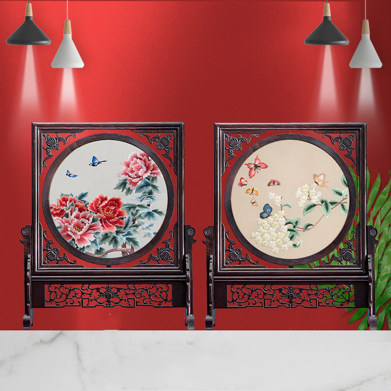 The Silk Mirror: Double-Sided Suzhou Embroidery Screen