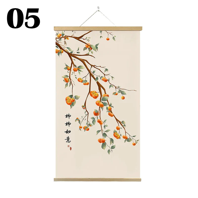 Japanese Ukiyoe Canvas Posters And Prints Home Decoration Painting Wall Art Picture With Solid Wood Hanging Scroll