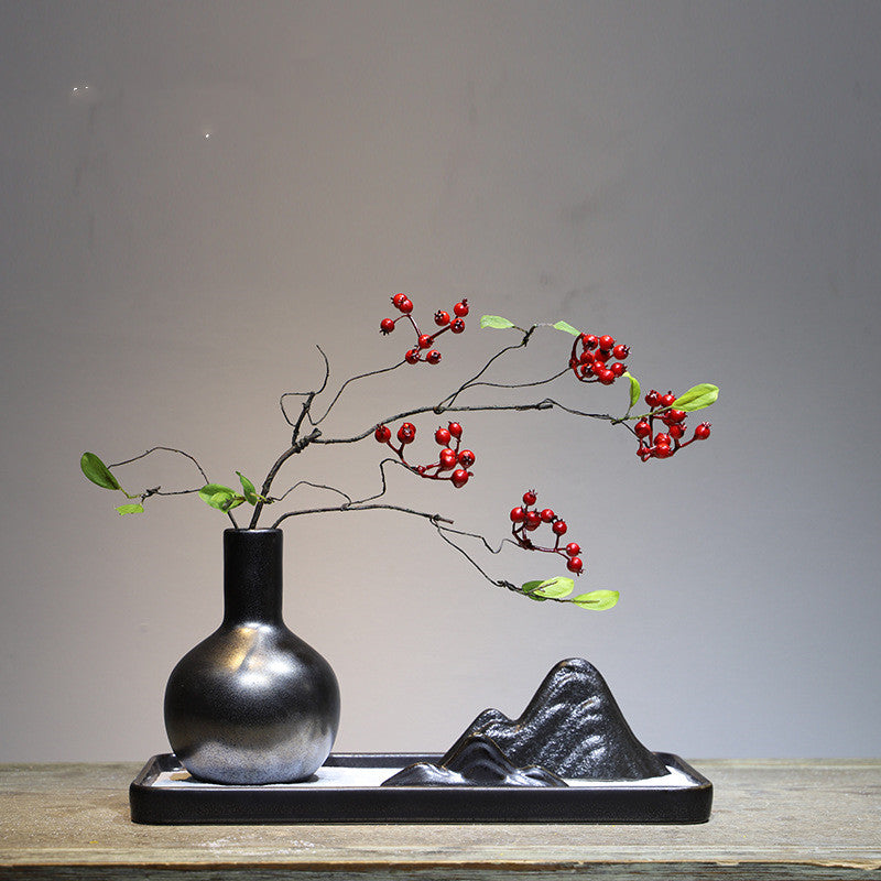 Scholar’s Retreat: Ceramic Rockery Flowerpot