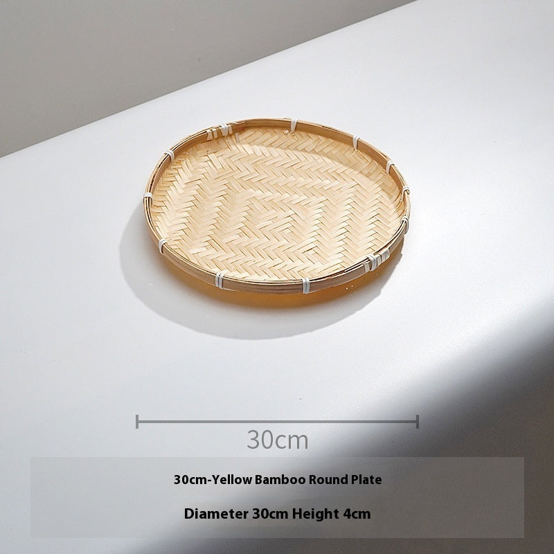 Handmade Bamboo Drying Tray Decorative Sieve