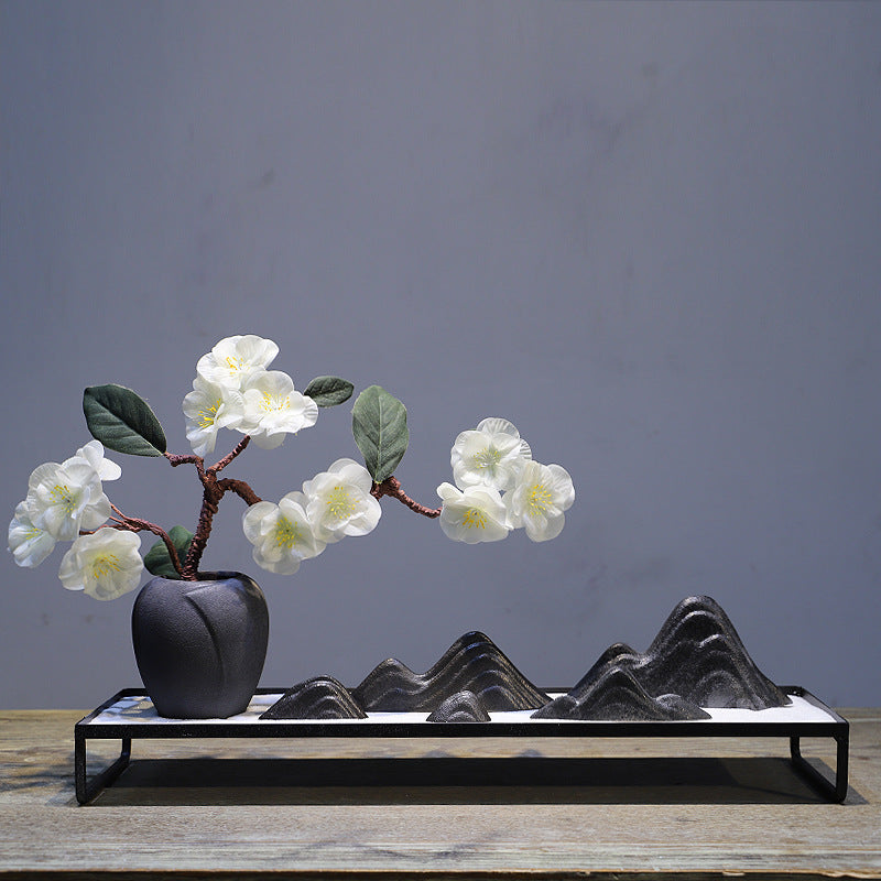 Scholar’s Retreat: Ceramic Rockery Flowerpot