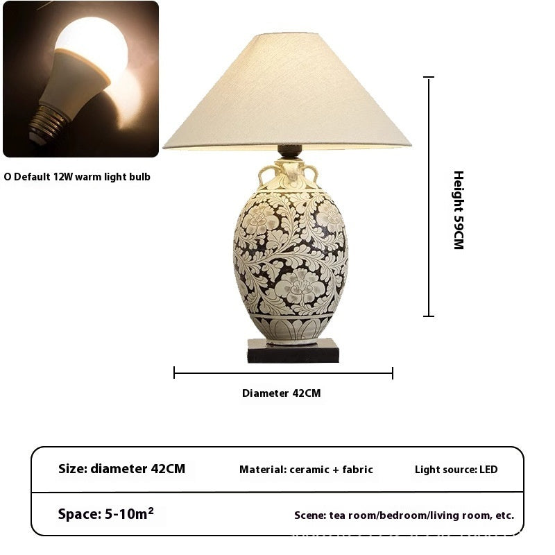 Modern Japanese Style Decorated Table Lamp