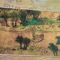 Chinese Old Picture Paper "Riverside Scene at Qingming Festival" Long Scroll Painting