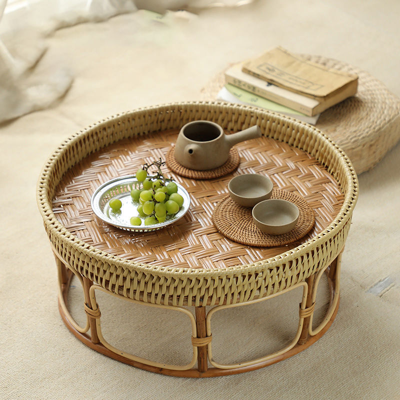 Handmade Japanese Bamboo & Rattan Low Table